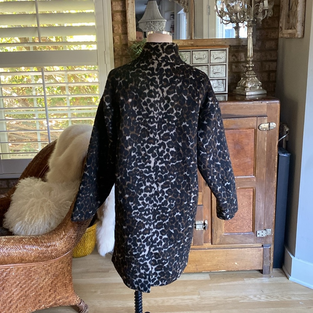 J. Mclaughlin Wool Blend Button Leopard Print Jac… - image 5